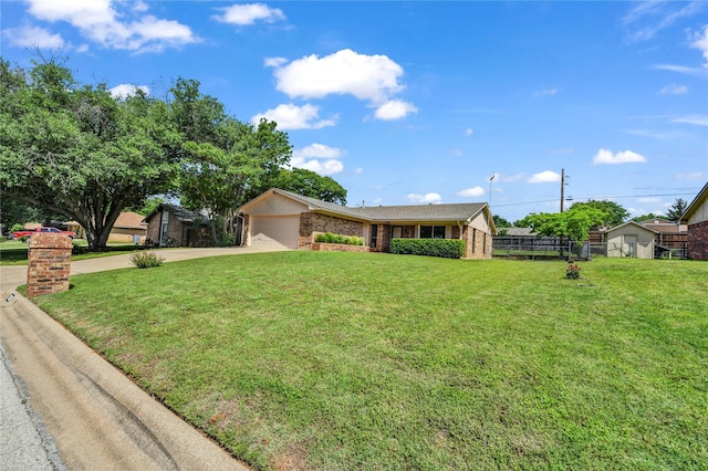 1208 Kay Dr, Weatherford, TX 76086 - ranch-style house featuring concrete driveway, brick siding, and a garage