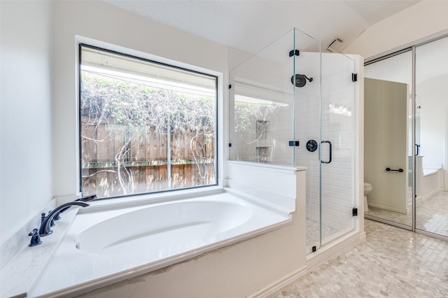 1600 Railhead Pl, Carrollton, TX 75007 - full bath with a garden tub, a shower stall, and toilet