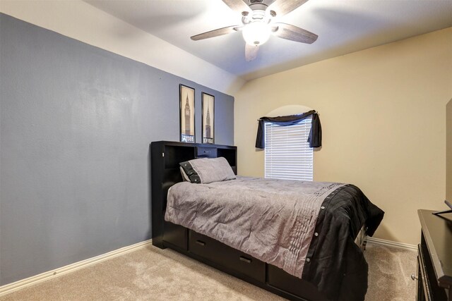 12332 Green Ash Dr, Fort Worth, TX 76244 - bedroom with light colored carpet, baseboards, and ceiling fan