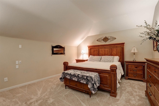 12332 Green Ash Dr, Fort Worth, TX 76244 - bedroom featuring light colored carpet, lofted ceiling, and baseboards