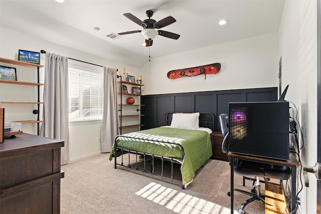 3320 S Fm 548, Royse City, TX 75189 - bedroom featuring light carpet, ceiling fan, and recessed lighting