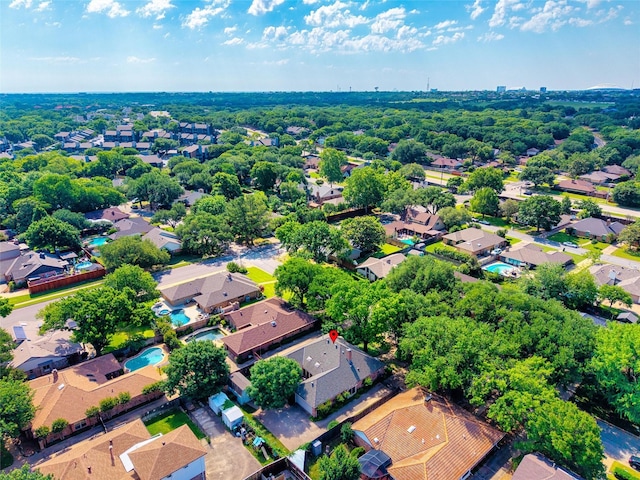 aerial view of residential area