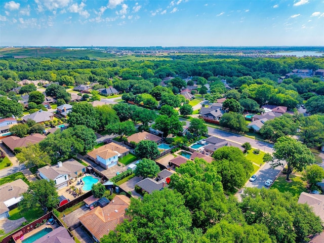 aerial view of residential area