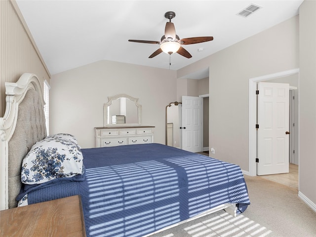 2135 Highland Dr, Wylie, TX 75098 - carpeted bedroom with vaulted ceiling, ceiling fan, and baseboards