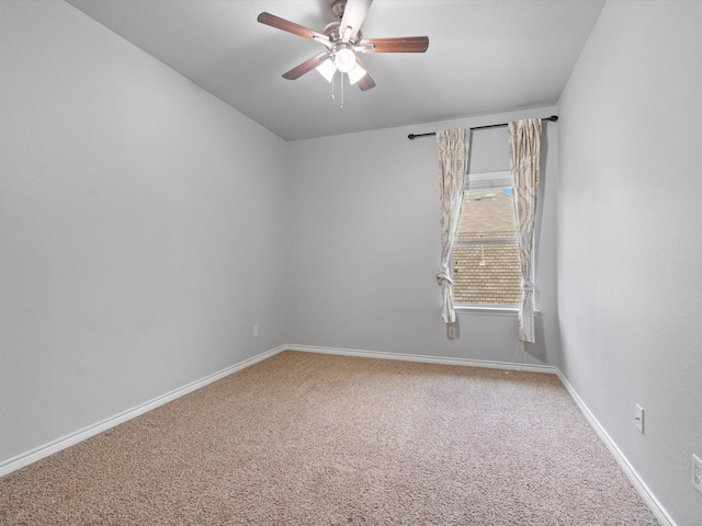 8821 Whitehead St, Mckinney, TX 75070 - spare room with carpet, ceiling fan, and baseboards