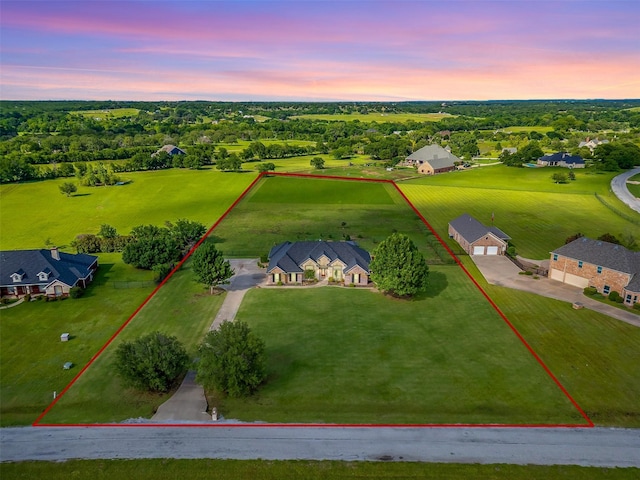 122 King Ranch Ct, Fort Worth, TX 76108 - aerial view of property's location featuring property boundaries highlighted
