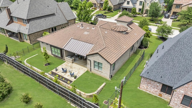 aerial perspective of suburban area