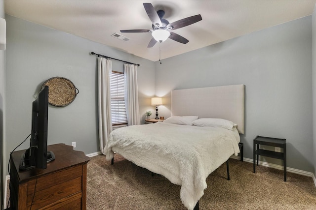 4213 Autumn Path Rd, Denton, TX 76208 - bedroom featuring carpet floors, baseboards, and ceiling fan