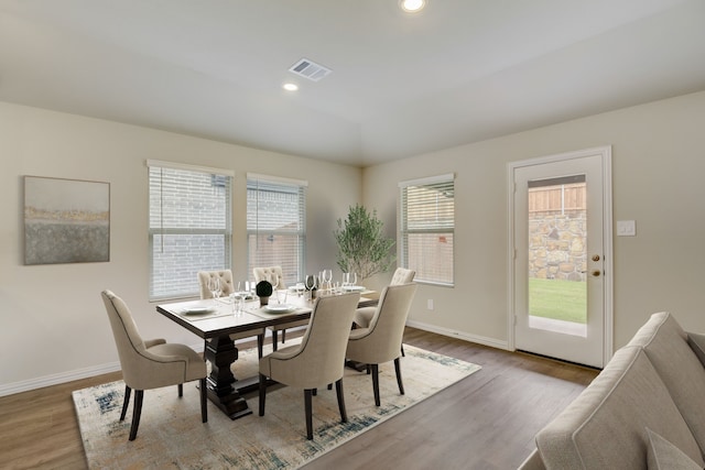 506 Stagg St, Mckinney, TX 75069 - dining room featuring wood finished floors, baseboards, and recessed lighting