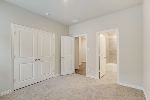 506 Stagg St, Mckinney, TX 75069 - unfurnished bedroom with carpet flooring, baseboards, a closet, and connected bathroom