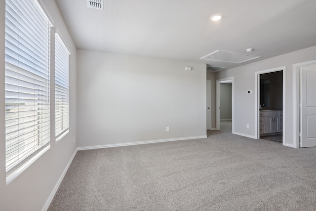 512 Willet Dr, Mckinney, TX 75069 - unfurnished bedroom featuring attic access, carpet floors, multiple windows, and baseboards