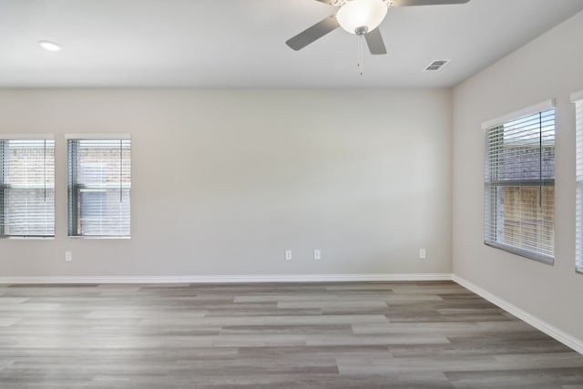 512 Willet Dr, Mckinney, TX 75069 - empty room with wood finished floors, baseboards, and a ceiling fan