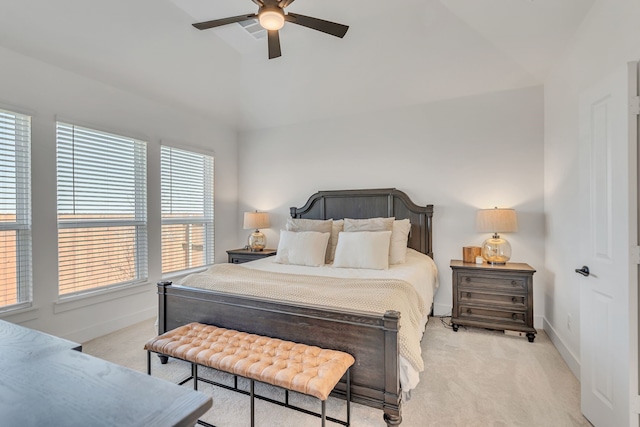 601 Wilderness Point Ln, Anna, TX 75409 - bedroom featuring light colored carpet, baseboards, a ceiling fan, and high vaulted ceiling