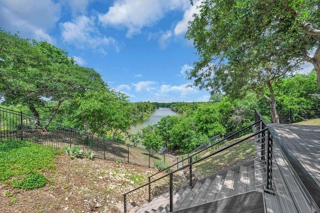 8416 Spicewood Springs Rd, Waco, TX 76633 - deck with fence and a water view