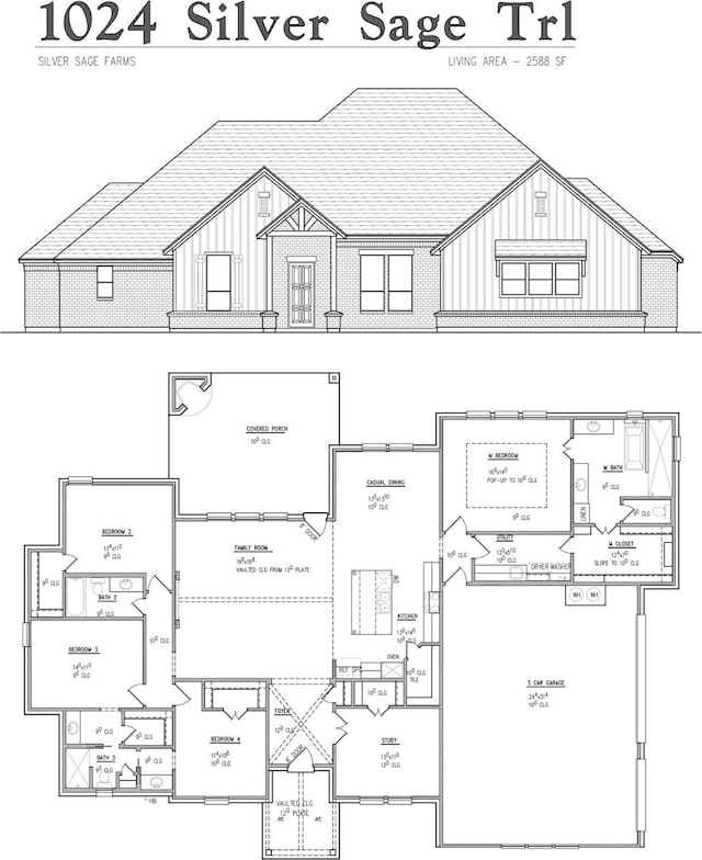 1024 Silver Sage Trl, Weatherford, TX 76085 - floor plan / room layout