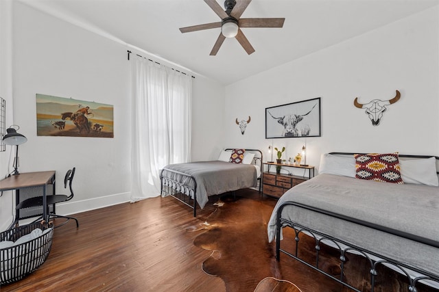 3801 Homan Ave, Waco, TX 76707 - bedroom with baseboards and wood finished floors