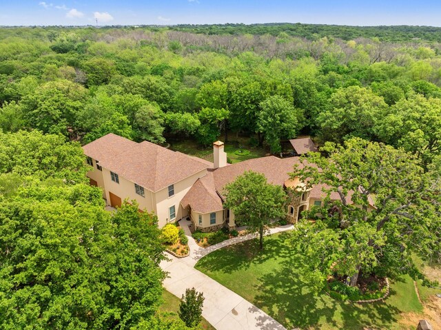 2051 E Oak Shores Dr, Cross Roads, TX 76227 - view of subject property with a heavily wooded area