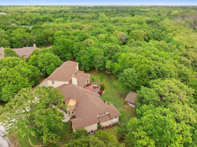 2051 E Oak Shores Dr, Cross Roads, TX 76227 - view from above of property with a forest