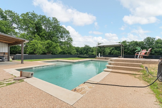 11240 County Road 102, Grandview, TX 76050 - view of swimming pool featuring a gazebo and a patio area