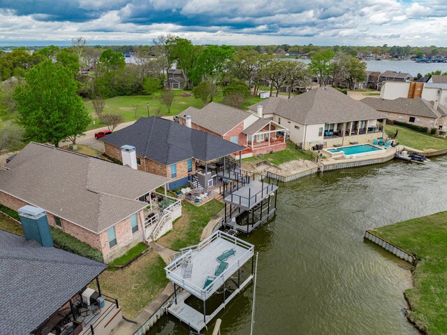 120 Saint Francis Ln, Mabank, TX 75156 - aerial perspective of suburban area with a large body of water