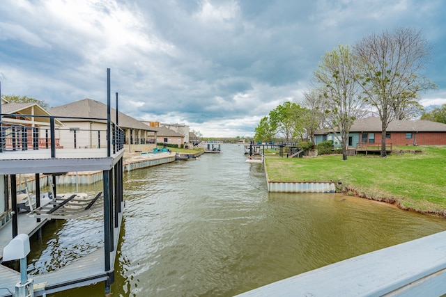 120 Saint Francis Ln, Mabank, TX 75156 - dock area featuring a water view, a yard, and a residential view