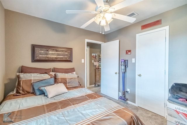 1626 Morrow Ln, Abilene, TX 79601 - bedroom featuring light colored carpet, a ceiling fan, and baseboards