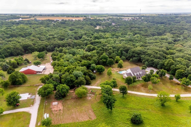 182 Hcr 1431, Covington, TX 76636 - aerial view of sparsely populated area featuring a heavily wooded area
