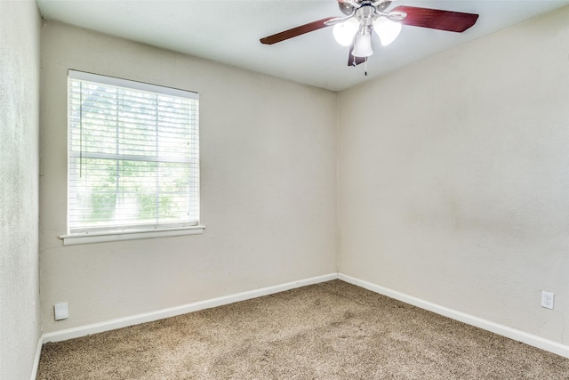 4312 Ridgedale Dr, Mesquite, TX 75150 - spare room featuring carpet, a ceiling fan, and baseboards