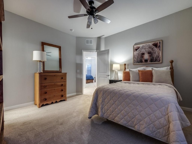 5924 Deerwood Ln, Frisco, TX 75036 - bedroom featuring carpet flooring, baseboards, and ceiling fan