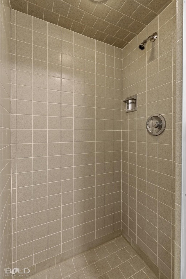 bathroom with tiled shower