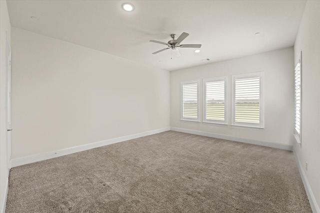 2101 Narrow Rd, Lucas, TX 75002 - carpeted spare room with baseboards, ceiling fan, and recessed lighting