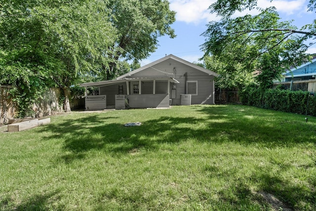 1217 Hawthorne Ave, Fort Worth, TX 76110 - rear view of property with central AC