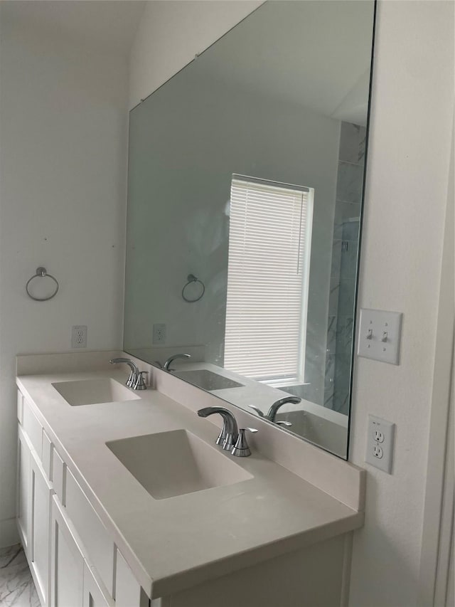 3913 Crystal Cv, Sherman, TX 75090 - bathroom with marble finish floors and double vanity