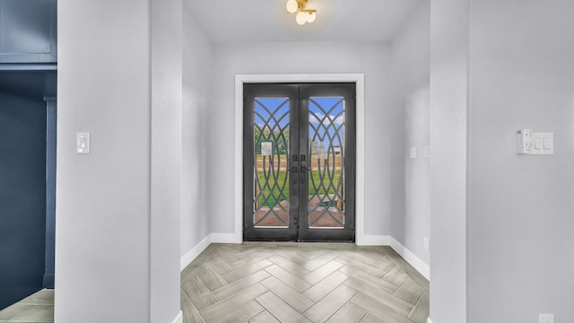 140 Rolling Hills Blvd, Alvord, TX 76225 - foyer entrance featuring french doors and baseboards