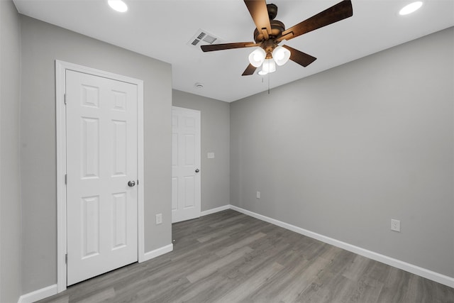 2208 Jane St, Waco, TX 76711 - unfurnished bedroom with recessed lighting, wood finished floors, and baseboards