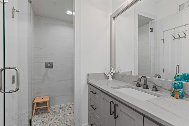 221 W Lancaster Ave Unit 4012, Fort Worth, TX 76102 - full bathroom featuring a stall shower and vanity