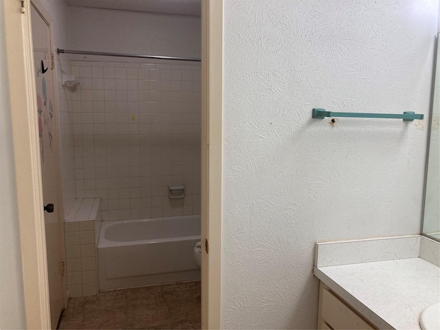 12735 County Road 2922, Eustace, TX 75124 - bathroom featuring vanity, tile patterned floors, and shower / bath combination