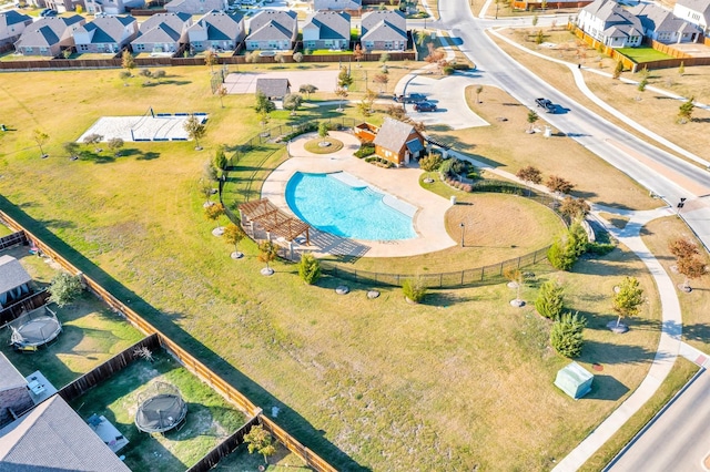 2208 Heaton St, Forney, TX 75126 - aerial perspective of suburban area featuring a pool area
