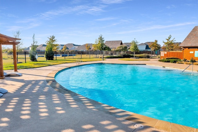 2208 Heaton St, Forney, TX 75126 - community pool with a residential view and a patio area