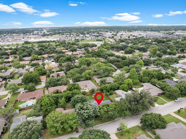 aerial view of residential area