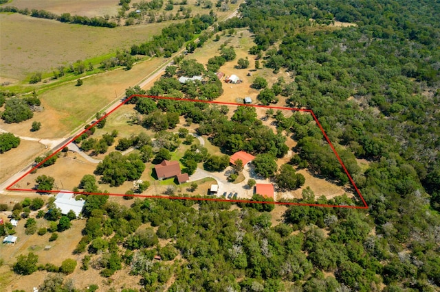 view of rural area with property boundaries highlighted