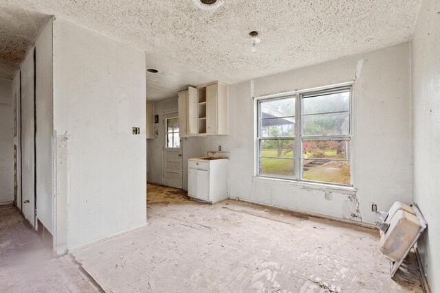 64 Pershing Dr Unit A & B, Denison, TX 75020 - kitchen with a textured ceiling and open shelves