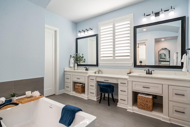 2200 Sandalwood Dr, Prosper, TX 75078 - bathroom with a freestanding tub and vanity