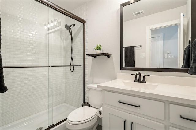 2200 Sandalwood Dr, Prosper, TX 75078 - bathroom with a shower stall, vanity, and toilet