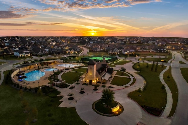 2200 Sandalwood Dr, Prosper, TX 75078 - view of property location with a pool and nearby suburban area