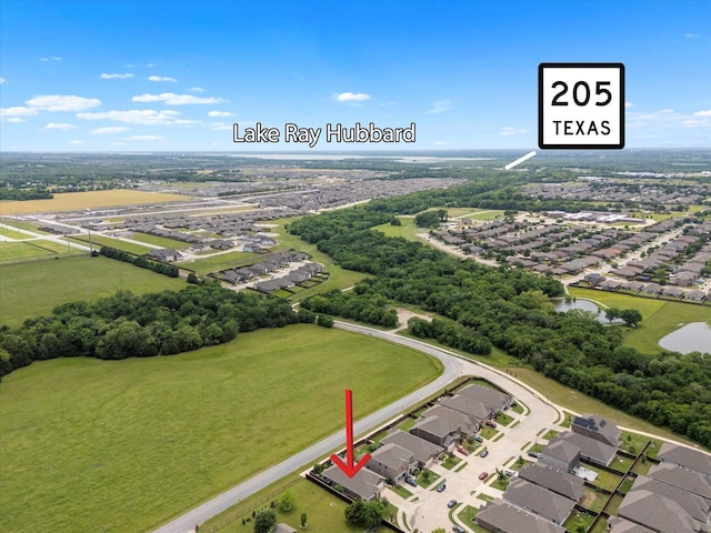 252 Rosewood Dr, Lavon, TX 75166 - aerial view of residential area featuring a nearby body of water