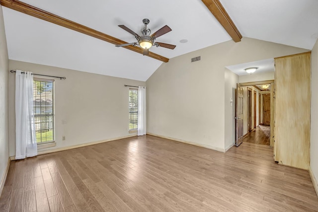 1700 Tall Timber Dr, Tyler, TX 75703 - empty room with a ceiling fan, light wood-style floors, and baseboards