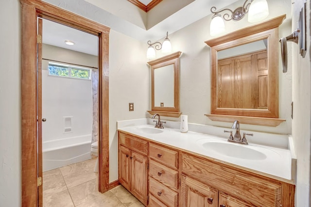 1700 Tall Timber Dr, Tyler, TX 75703 - full bath featuring double vanity and tub / shower combination