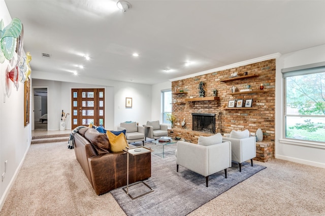 109 Tuscany Ct, Irving, TX 75062 - living area with carpet flooring, baseboards, and a fireplace