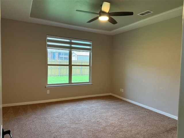 3400 Glen Crest Ln, Denton, TX 76208 - carpeted spare room featuring ceiling fan and baseboards